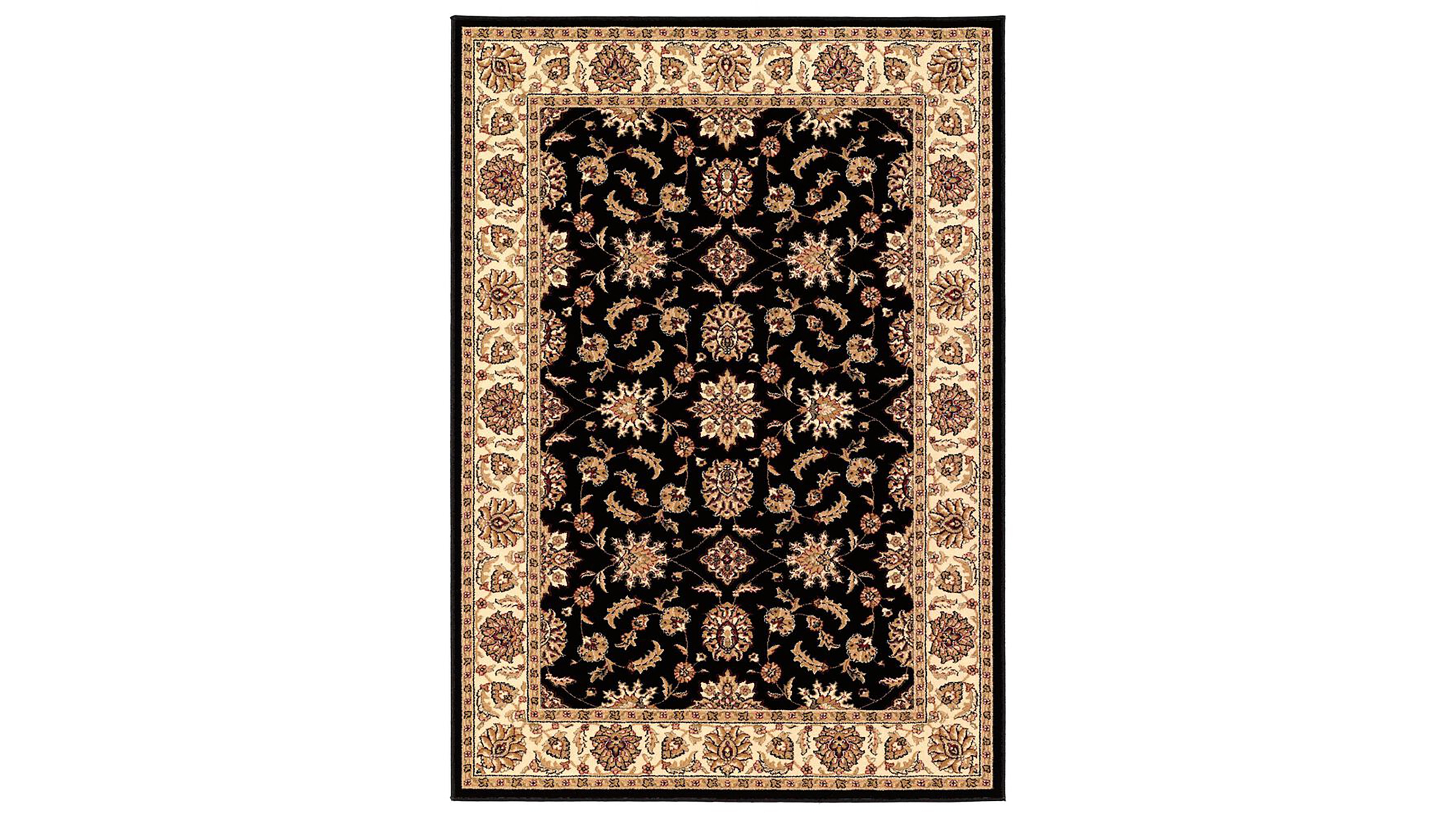 Closeout! Km Home 1592/1012/Black Pesaro Black 7'9" x 11' Area Rug