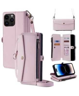 5-in-1 Crossbody Wallet Phone Case for iPhone 12-17