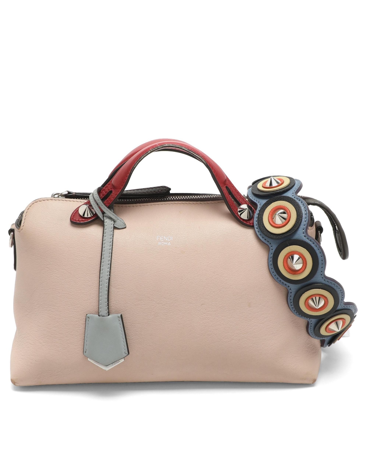 Pre-Owned Fendi By The Way Studded Leather Satchel