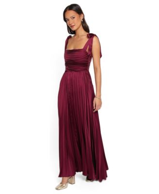Women's Beaumont Square Neck Pleated Maxi Dress