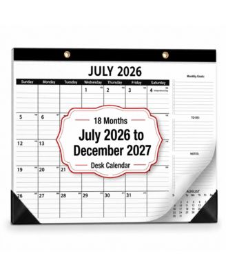 18 Month Family Monthly Desk Planner Large Spacious Writing Blocks Thick Paper Waterproof Protector Home Organization