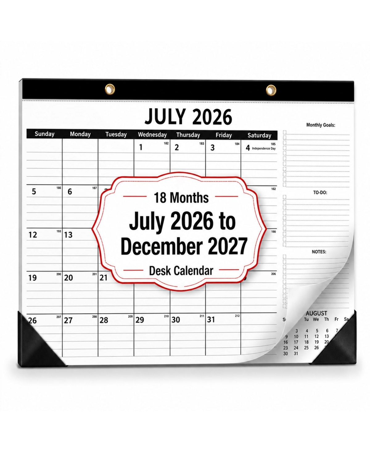 Danrong 18 Month Family Monthly Desk Planner Large Spacious Writing Blocks Thick Paper Waterproof Protector Home Organization