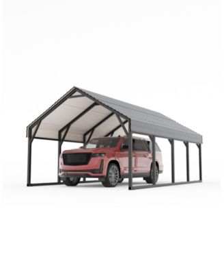 12 x 20 Feet Metal Carport with Diagonal Support Braces, Heavy Duty Steel Frame for Car Truck Boat RV Parking