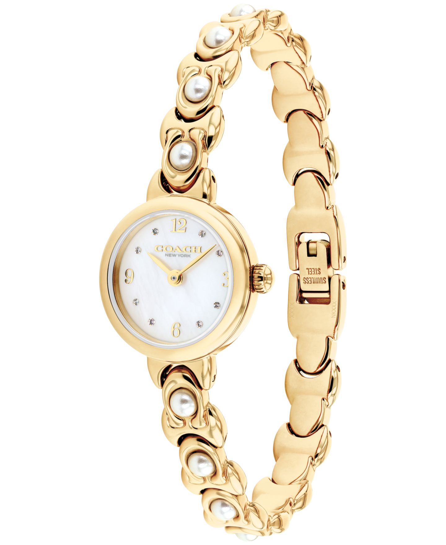 Женские часы Coach Iris Quartz Gold-Tone Stainless Steel Bracelet Watch 22.5mm — фото 2