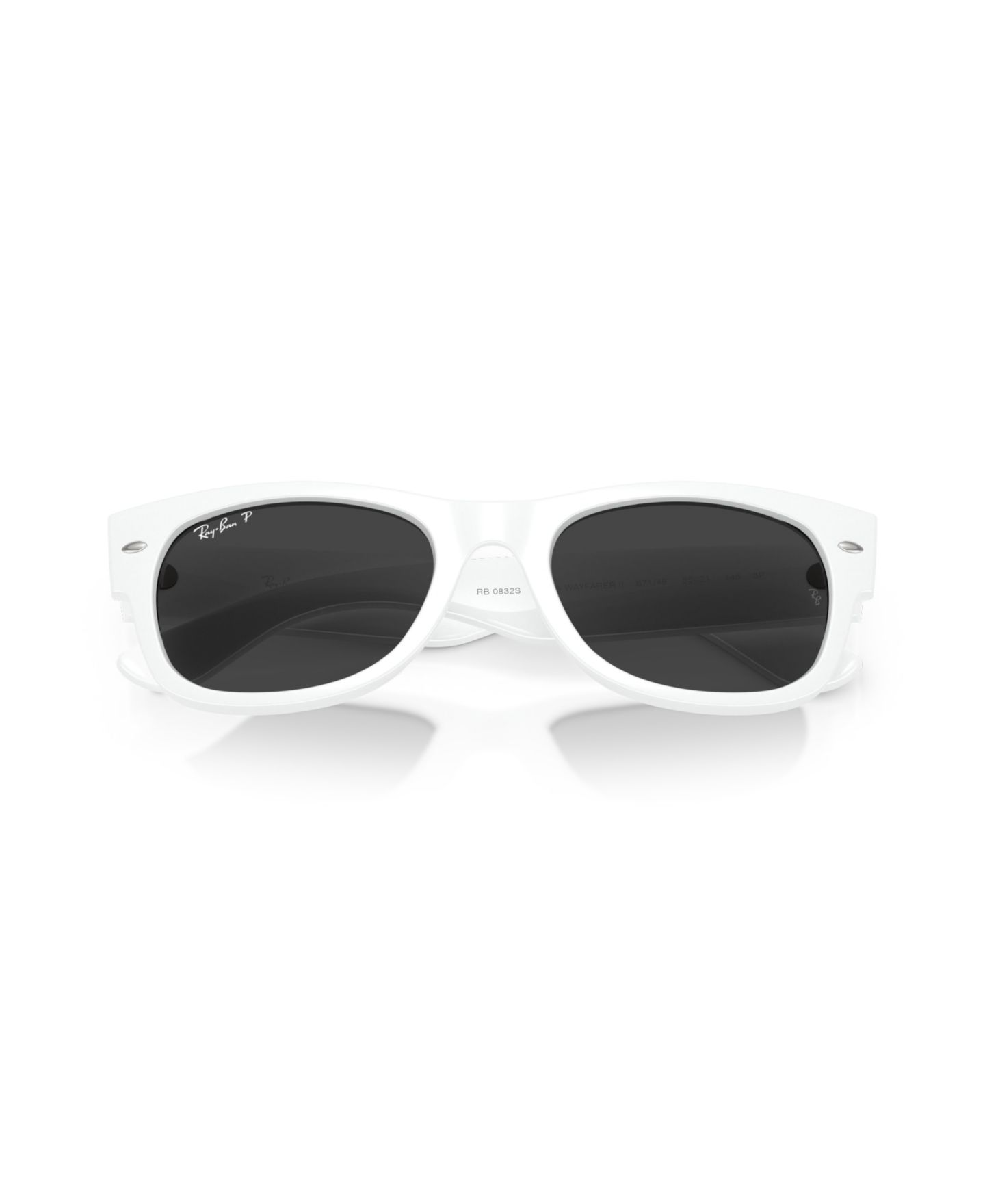 Поляризационные солнцезащитные очки Ray-Ban Mega Wayfarer II RB0832S унисекс, цвет: Чёрный — фото 12
