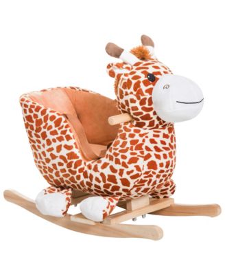 Plush Rocking Giraffe Ride-On Chair with Nursery Song, Holds 88 lbs, Ages 18 months+