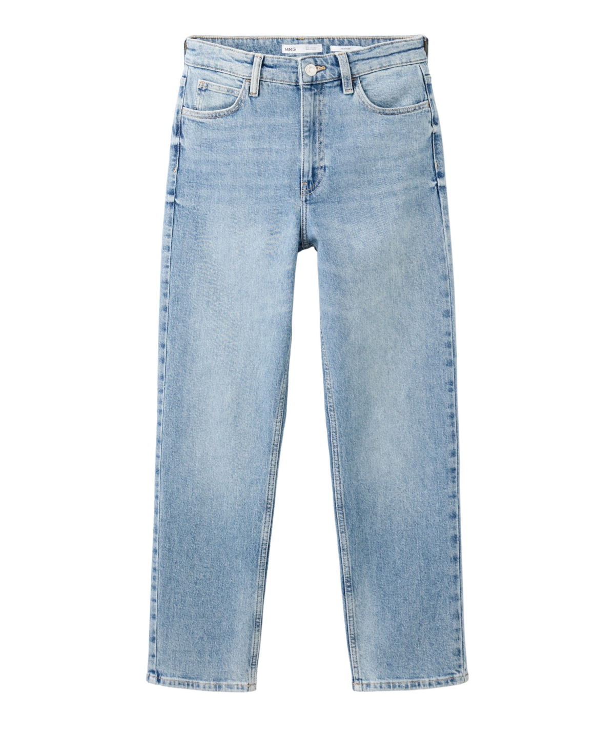 Mango Women's Newmom High-Rise Straight-Leg Jeans