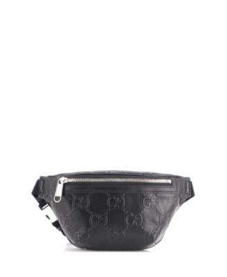 GG Embossed Perforated Leather Belt Bag, 8.5" W x 6" H x 2" D