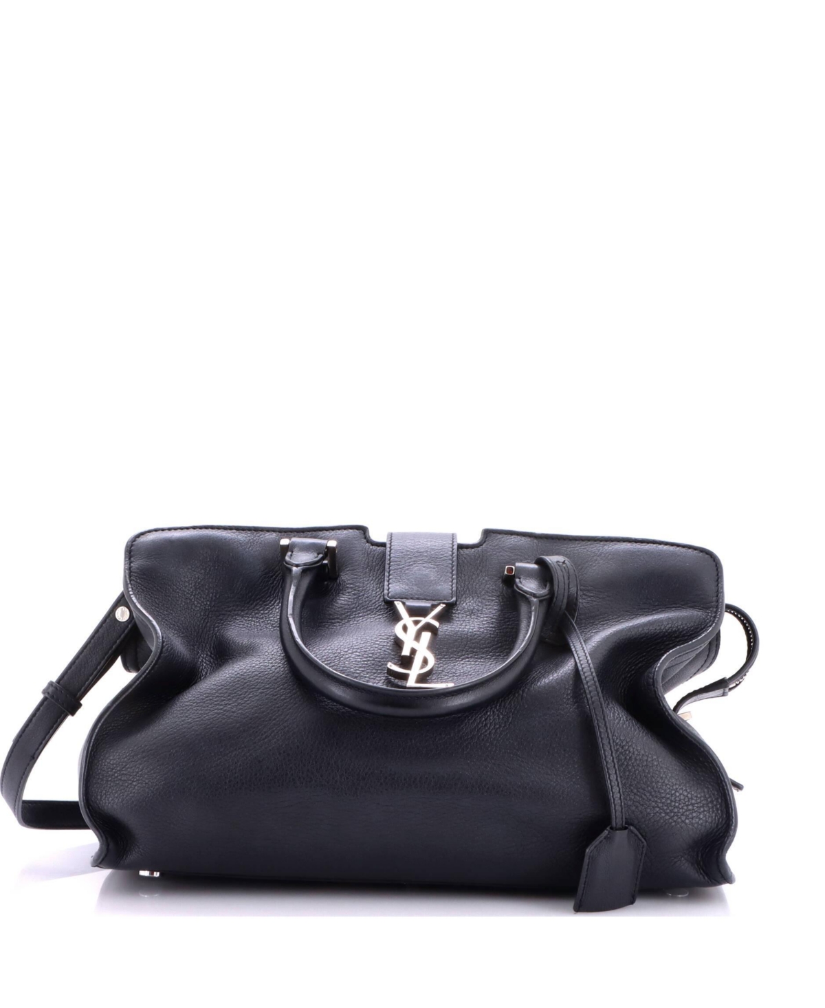 Pre-Owned Saint Laurent Small Monogram Cabas Downtown Leather - Black
