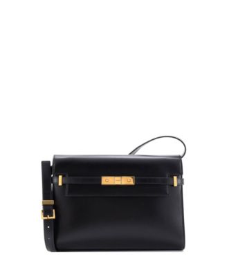 Manhattan Medium Leather Shoulder Bag, 11"W x 8"H x 3"D