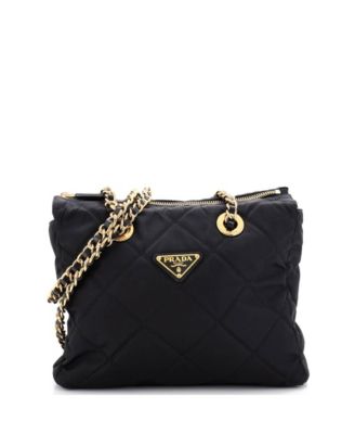 Re-Edition 1995 Small Quilted Chain Tote, 10" W x 7.5" H x 2" D