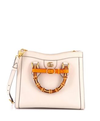 Small Diana NM Bamboo Handle Tote Leather