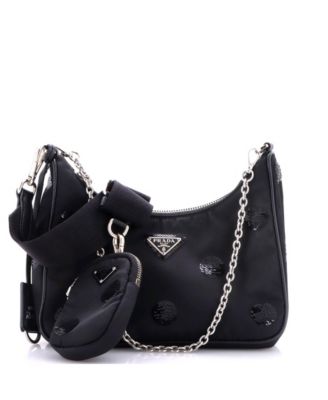 Re-Edition 2005 Sequin-Embellished Small Shoulder Bag