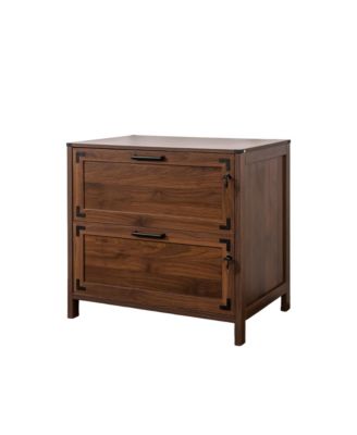 2-Drawer Farmhouse File Cabinet with Lock for Home Office Storage