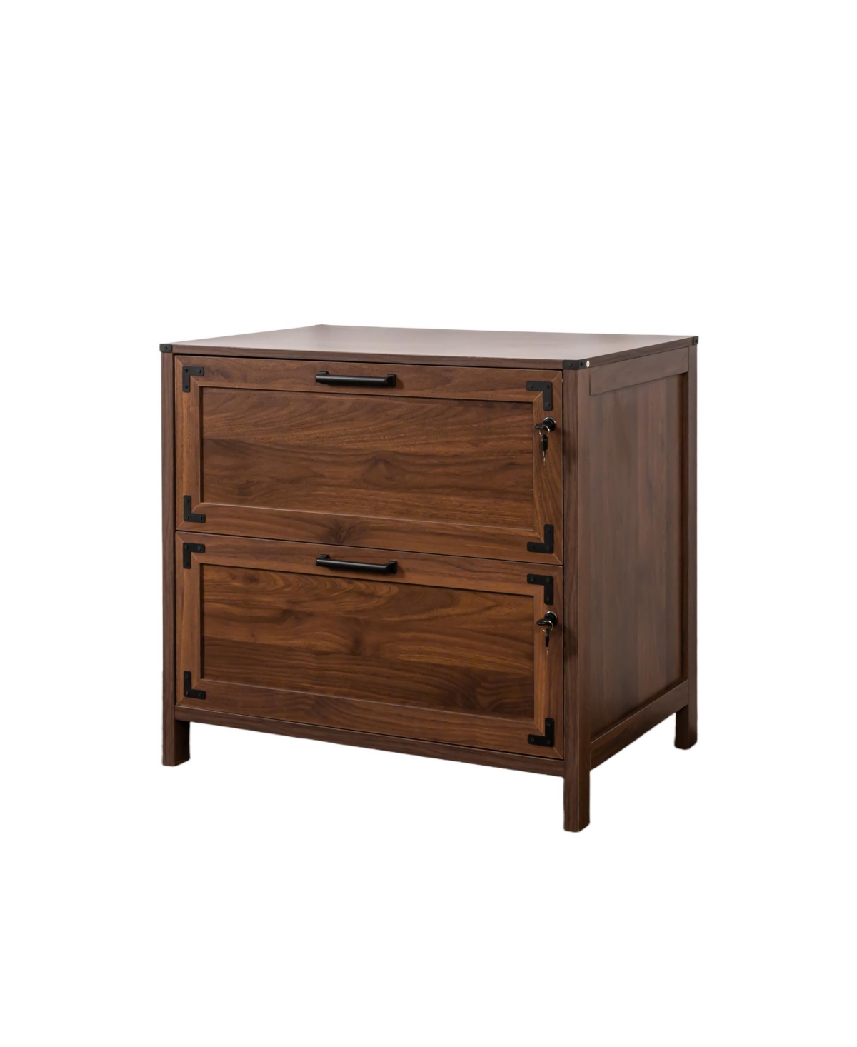 sumyeg 2-Drawer Farmhouse File Cabinet with Lock for Home Office Storage