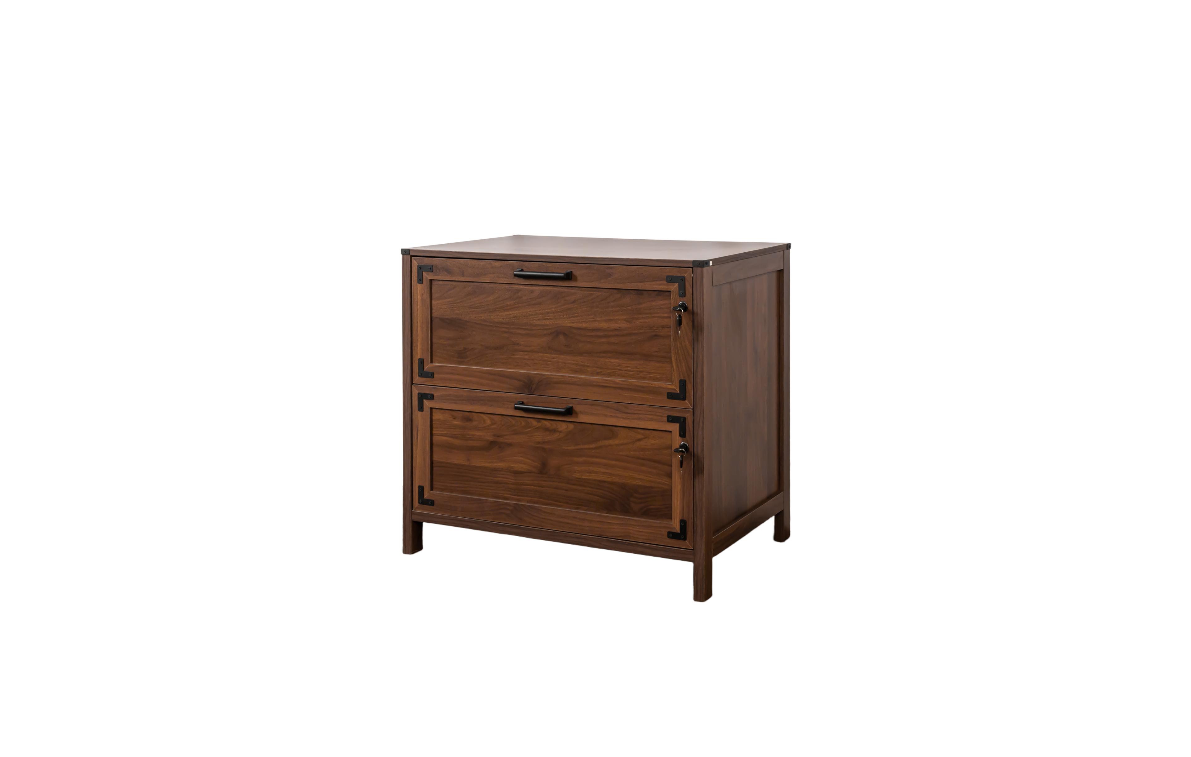 sumyeg 2-Drawer Farmhouse File Cabinet with Lock for Home Office Storage