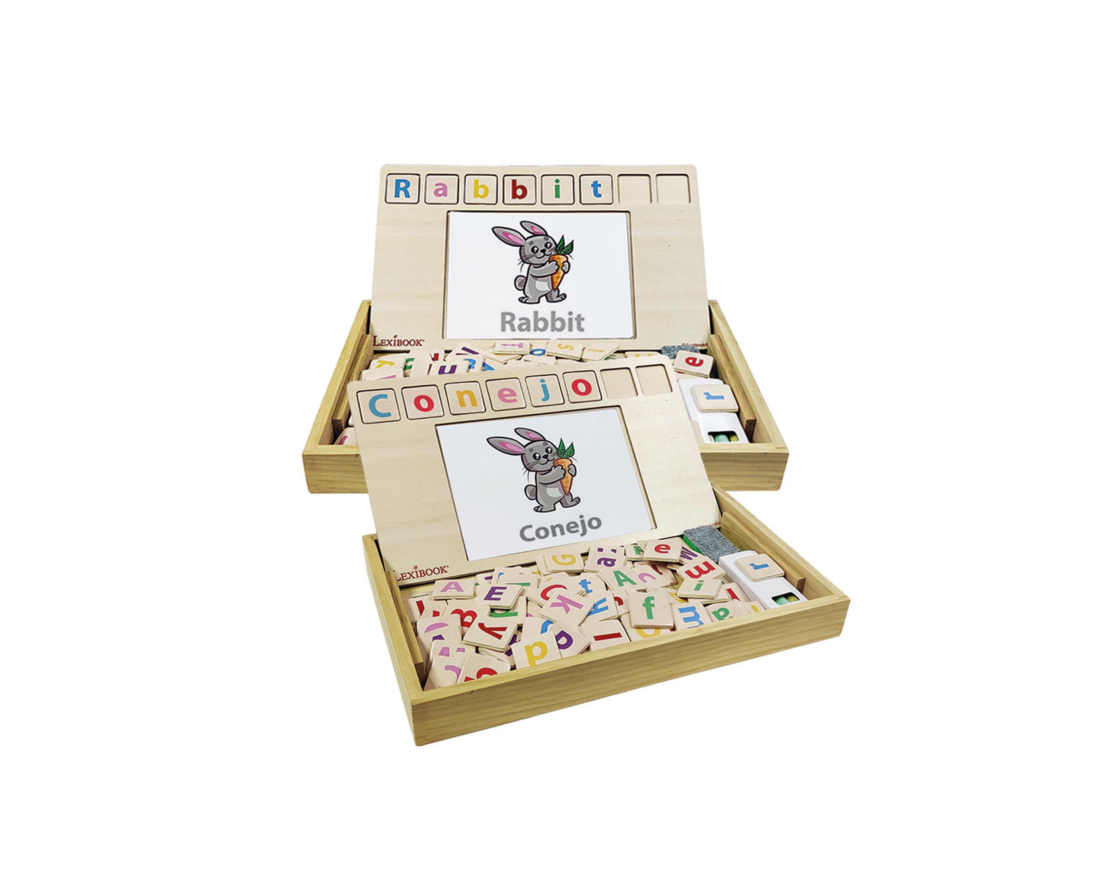 Lexibook Bio Toys Word School Bilingual Spanish/English Vocabulary Learning Educational Game, Ages 3+