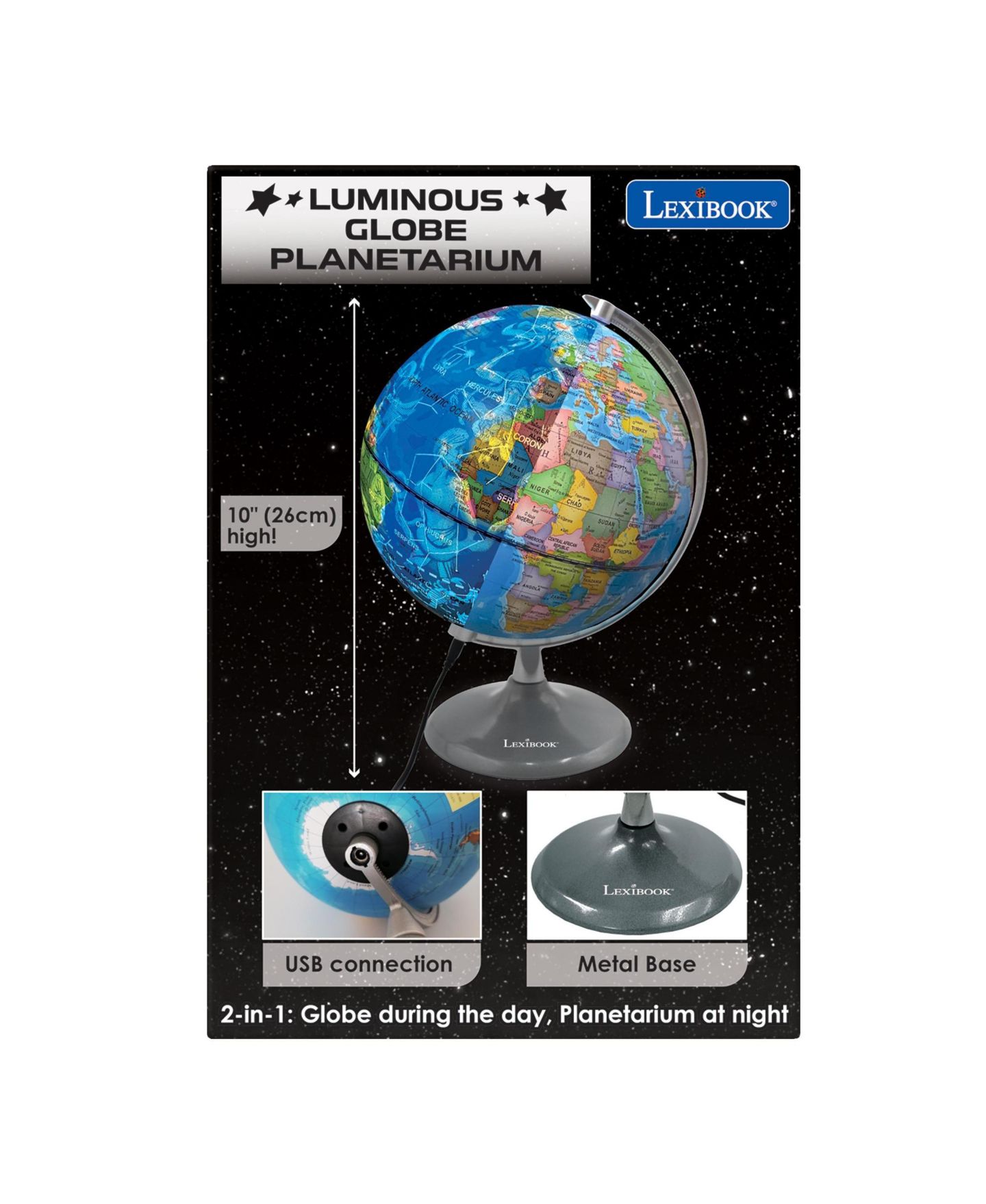Детская игрушка Lexibook Luminous Constellation Globe, от 8 лет, цвет: Чёрный — фото 7