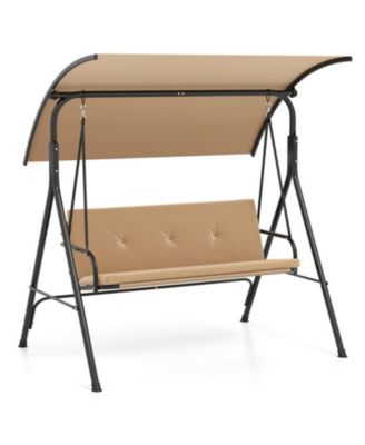 A-Frame Patio Swing Chair with Breathable Mesh Seat