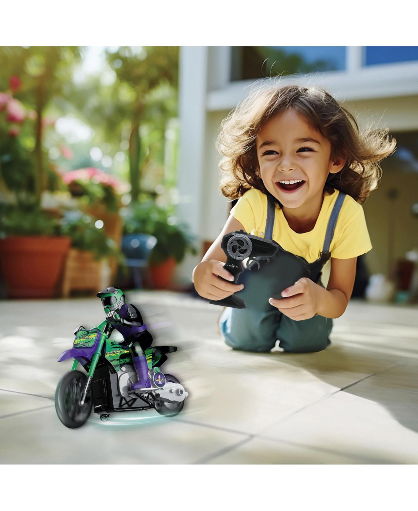 Детская игрушка Lexibook Crosslander Rechargeable Light Effects Off-Road RC Motorcycle, цвет: Зелёный — фото 9