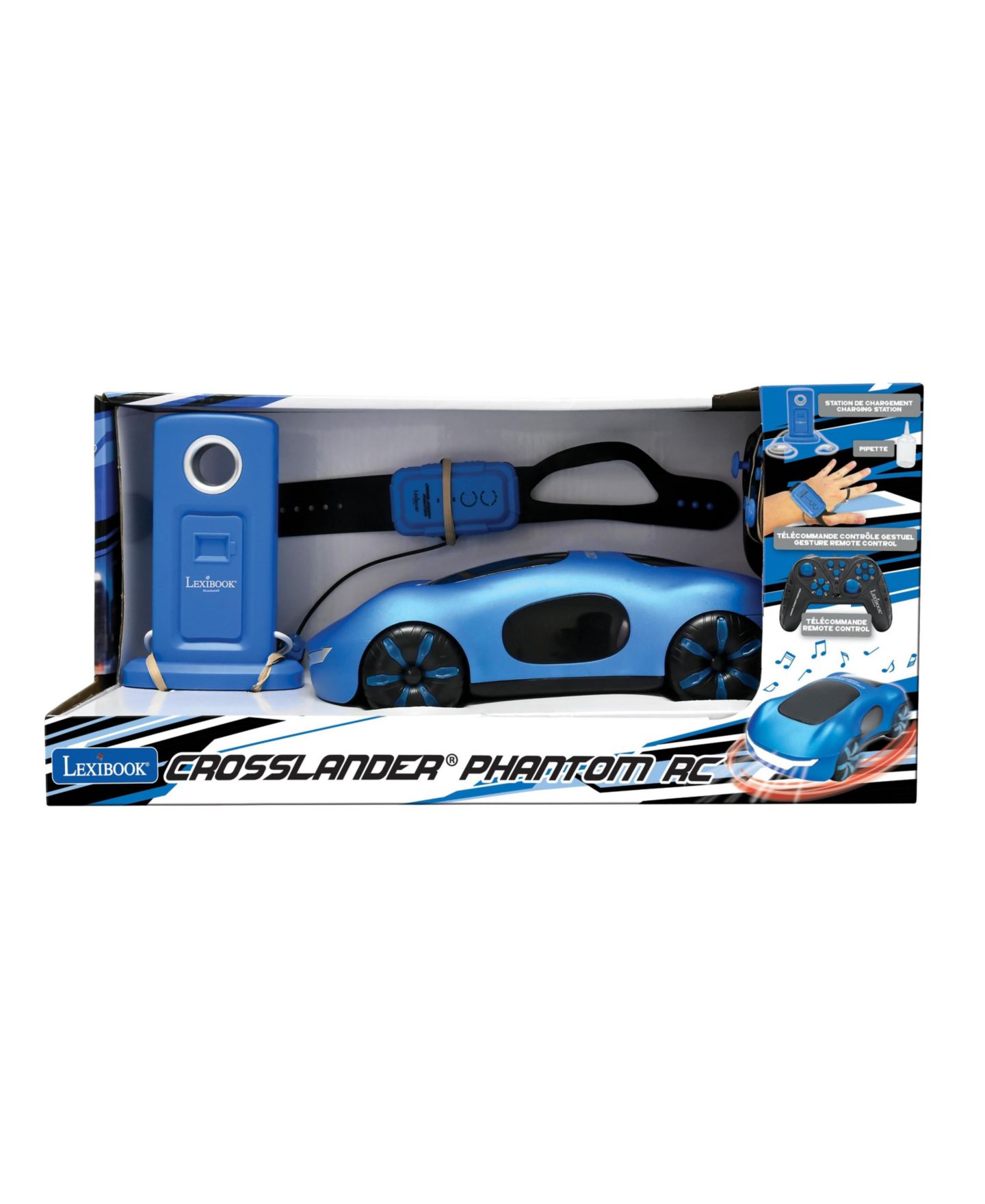 Детская игрушка Lexibook Crosslander Phantom Gesture Control Drift Mode Smoke RC Racing Car RC65, цвет: Синий — фото 5