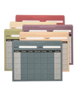 Monthly Calendar Document Organizer Paper Pocket File Folder 6 Pieces for Bills Records