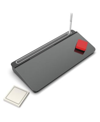 Tempered Glass Desktop Dry Erase Notepad Set with Marker Eraser and Sticky Notes