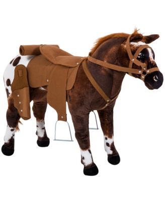 Ride-On Horse Toy with Neighing and Galloping Sound, 33.5"L, 110-lb Capacity, Ages 3-5