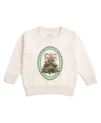 Girls' 4-16 Sequin Christmas Tree Patch Sweatshirt