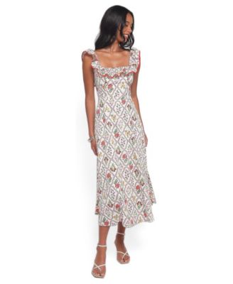 Women's Lucille Floral Square Neck Maxi Dress
