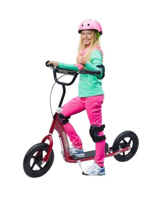 Kids Steel Kick Scooter with Adjustable Handlebar and 12" Big Wheels, 110-lb Capacity, Ages 5-12