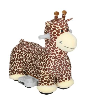 6V Kids Electric Ride On Giraffe with Washable Cover, 55-lb Capacity, Ages 1.5-5