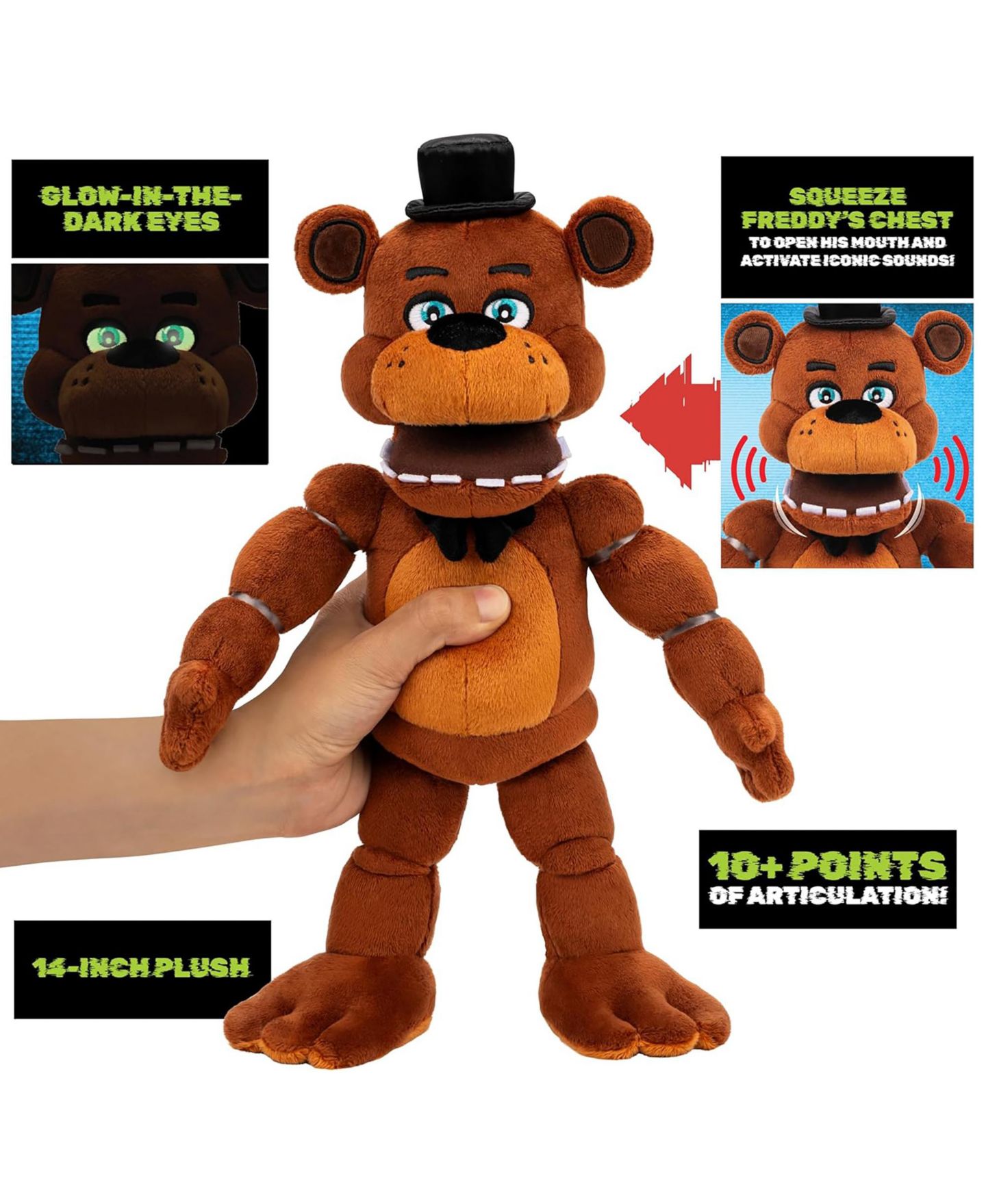 Детская мягкая игрушка Five Nights At Freddy's Classic Freddy 14" Poseable Sound Plush — фото 2