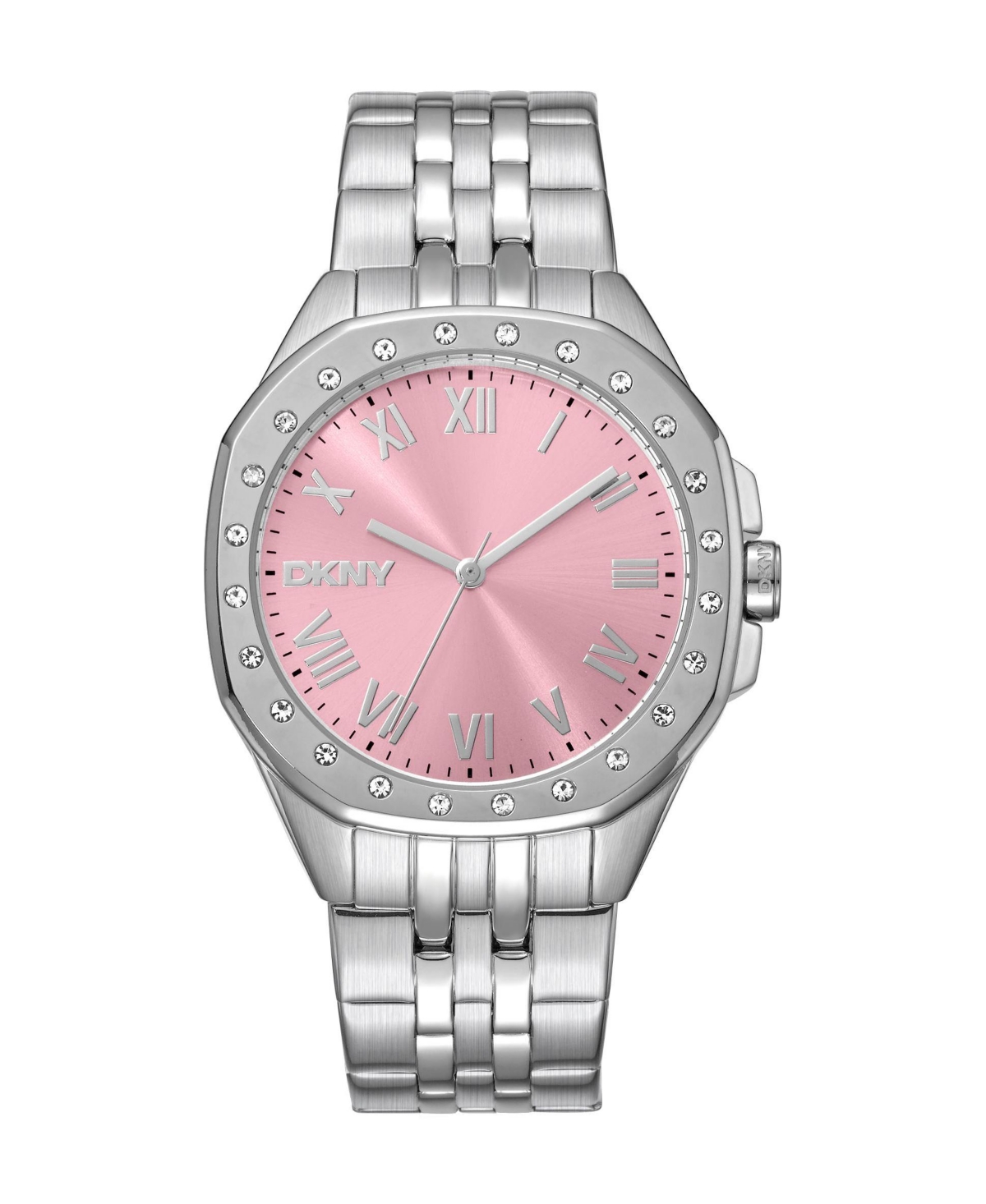 Dkny Women's Water-Resistant Quartz Brooklyn Silver Stainless Steel Bracelet Watch, 36 mm