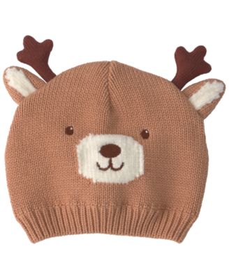 Baby Boys' or Baby Girls'  Reindeer Christmas Knit Hat