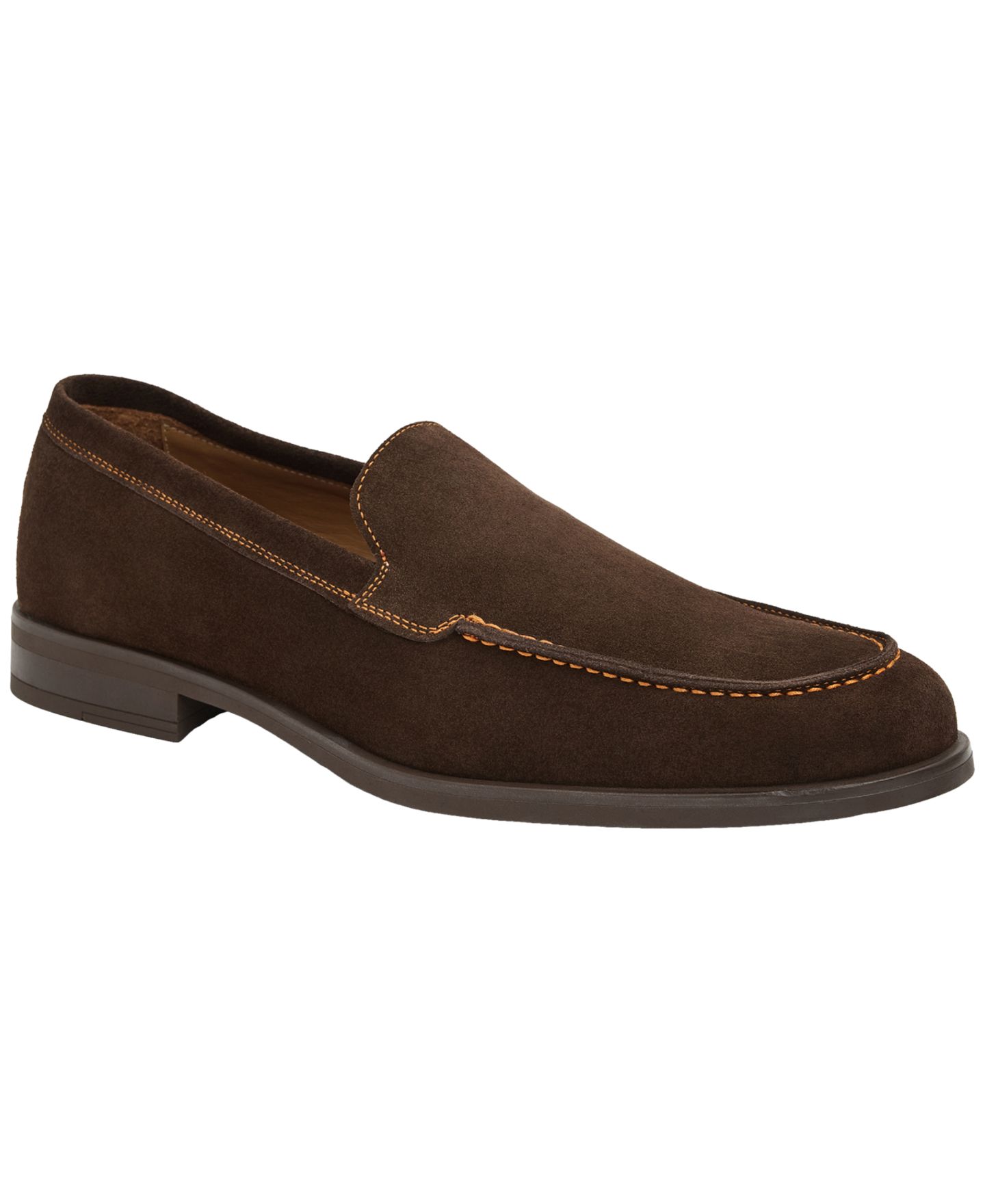 Мужские туфли Bruno Magli Fiore Premium Suede Round Toe, цвет: Тёмный коричневый замшевый — фото 1