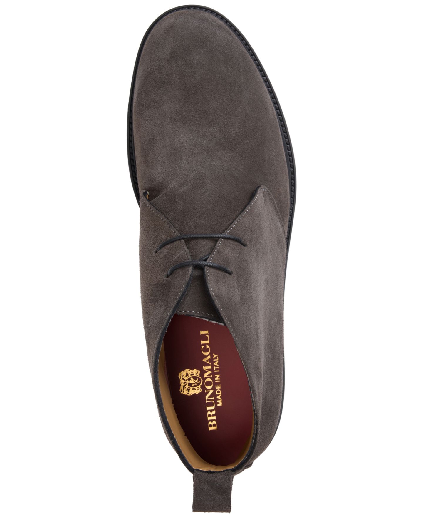 Мужские ботинки Bruno Magli Desmo Suede Chukka, цвет: Антрацитовый замшевый — фото 4