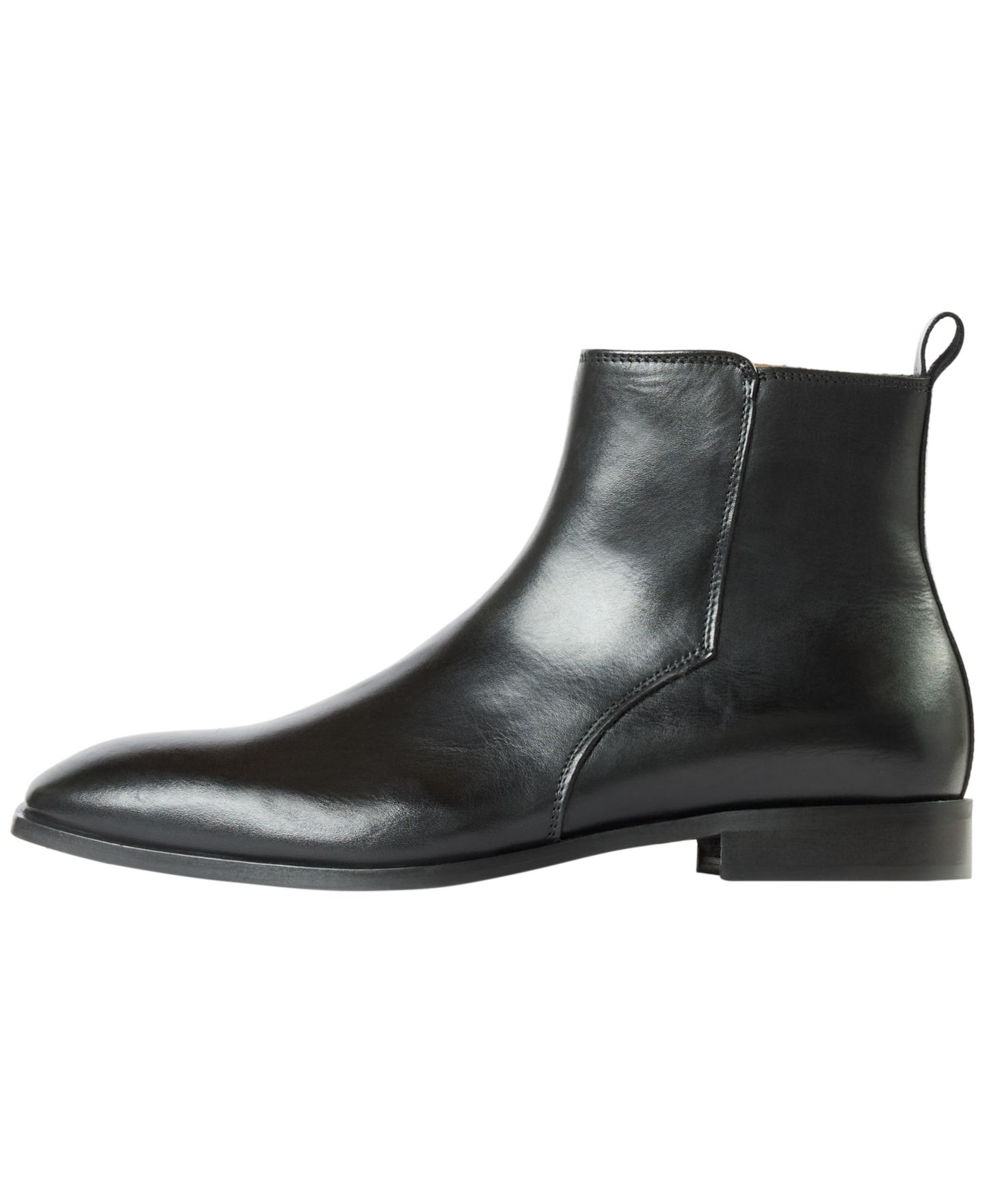Мужские ботинки Bruno Magli Marce Side Zip Leather, цвет: Чёрный — фото 2
