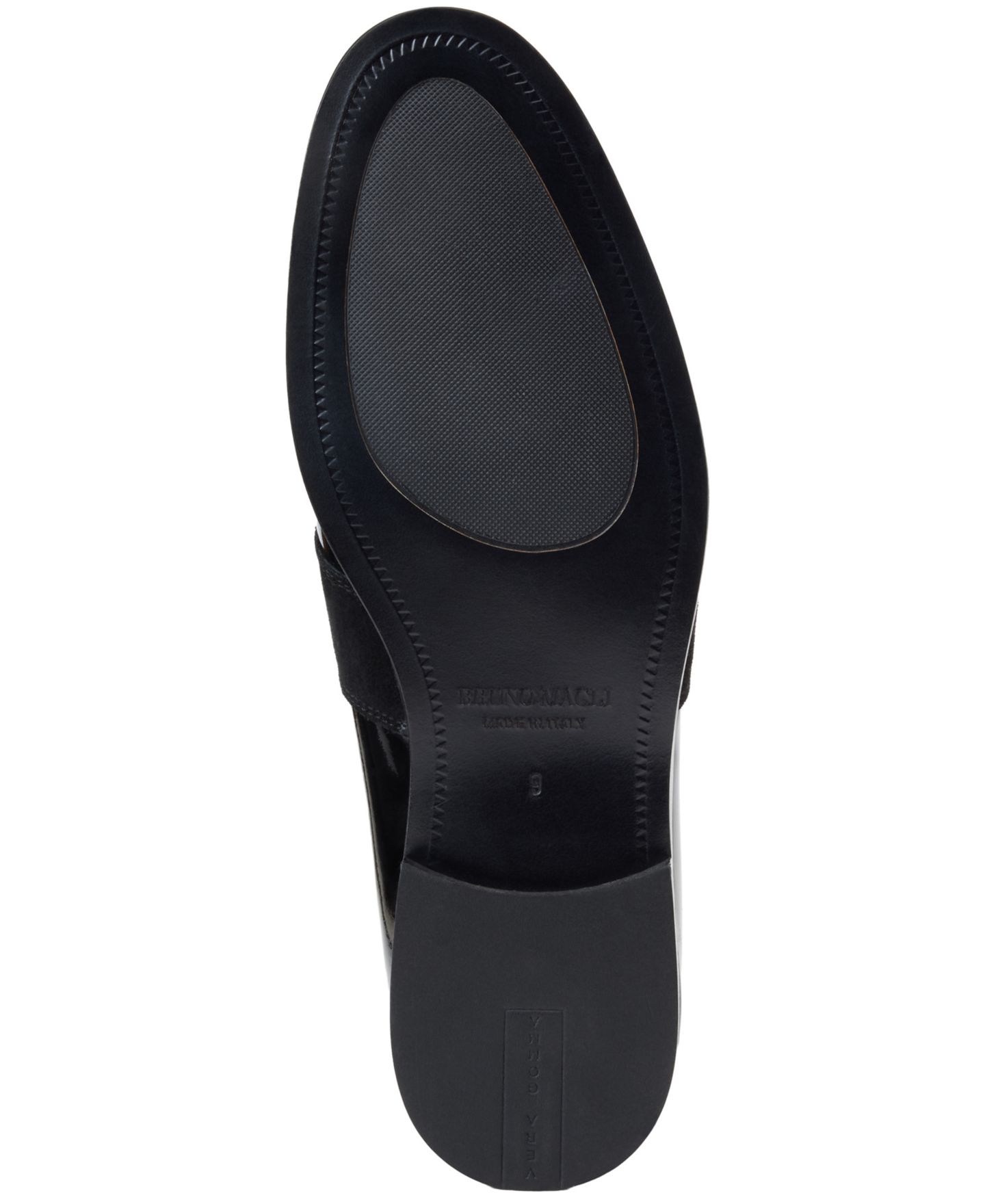 Мужские туфли Bruno Magli Howard Patent Leather Round Toe, цвет: Чёрный лаковый — фото 5