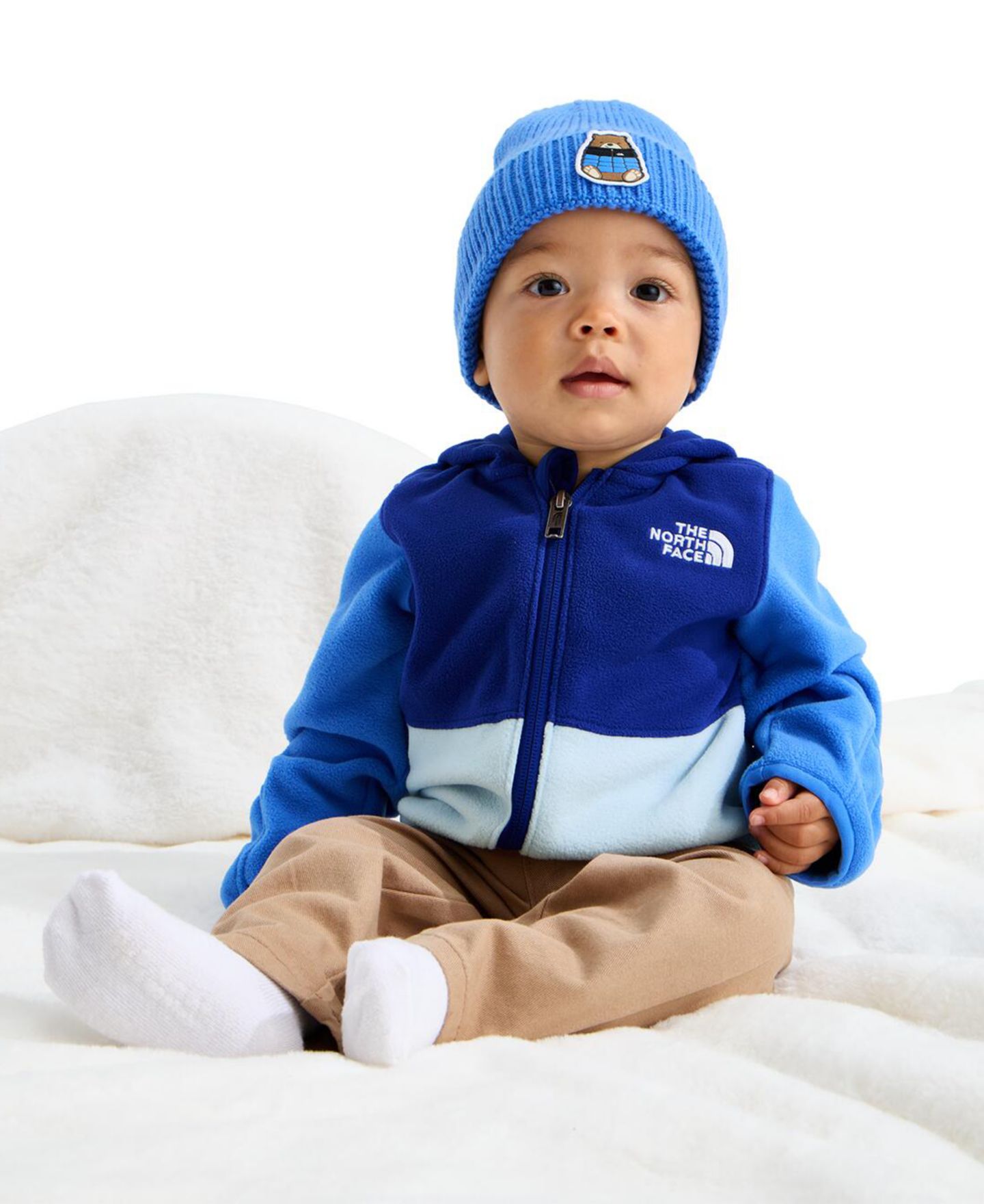 Худи The North Face Glacier Full Zip для малышей, цвет: Синий / Мглистый — фото 4