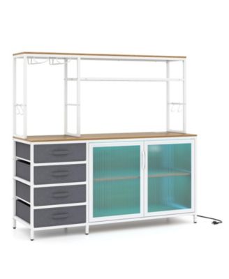 Sideboard Buffet Cabinet Featuring LED Accent Lighting