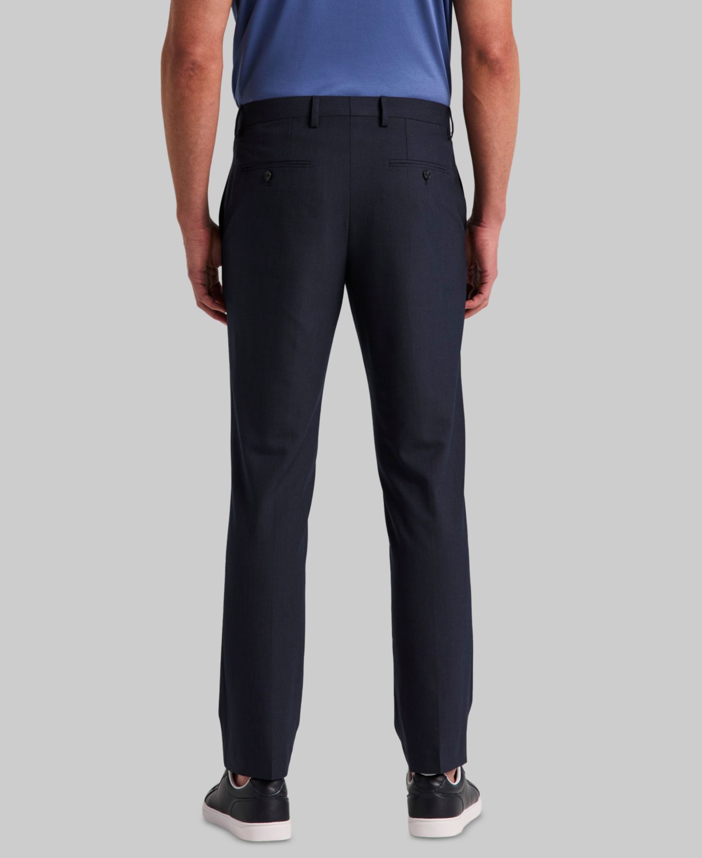 Мужские брюки Perry Ellis Regular-Fit Soft Touch Plainweave Stretch, цвет: Тёмный сапфировый — фото 4