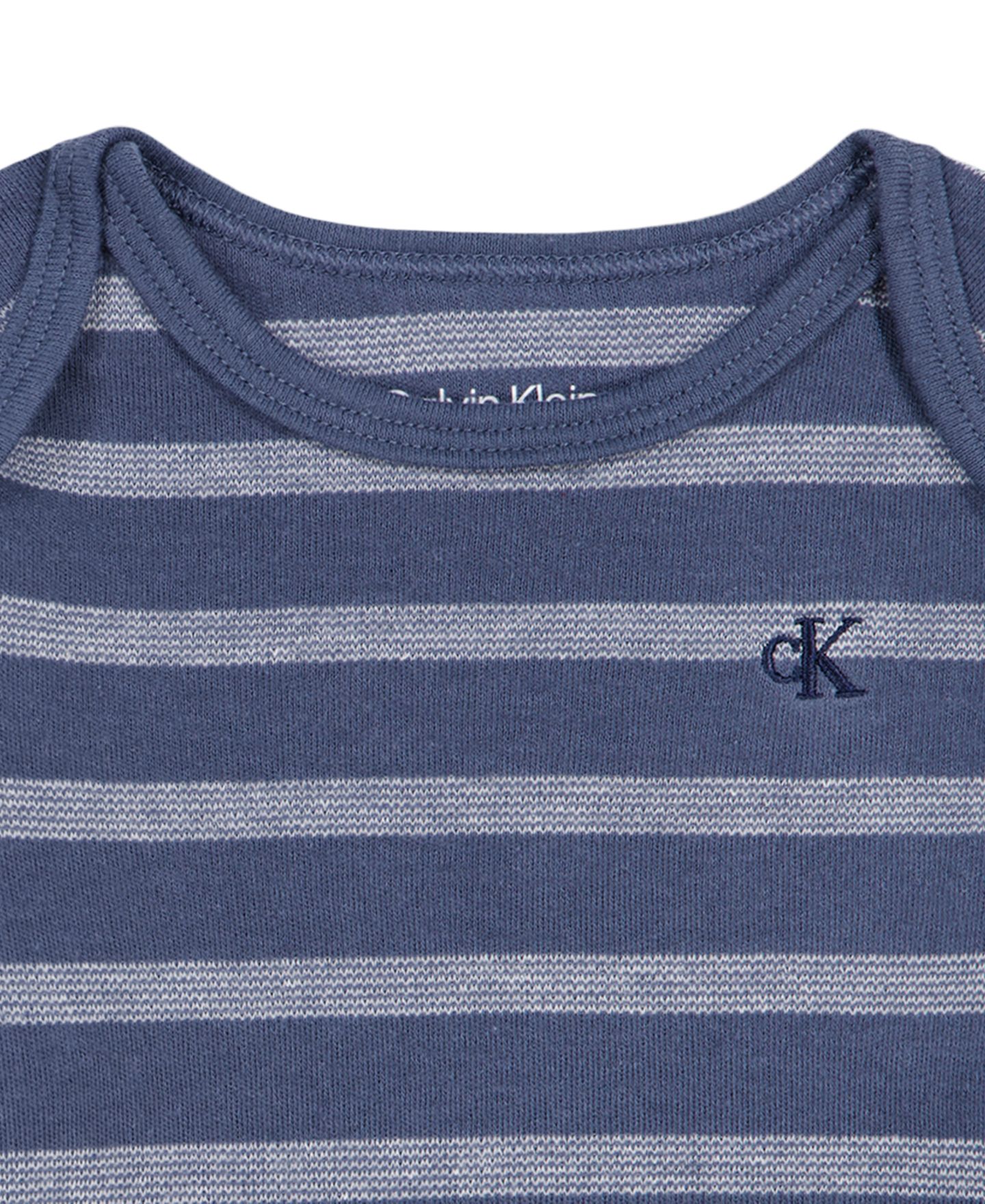 Calvin Klein Baby Boys' Cotton-Blend Knit Bodysuits and Jogger Pants, 3-Piece Set, цвет: Тёмно-синий / Серый — фото 3