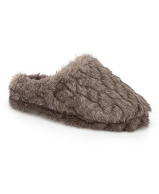 Women's Plush Herringbone Indoor/Outdoor Clog Slippers