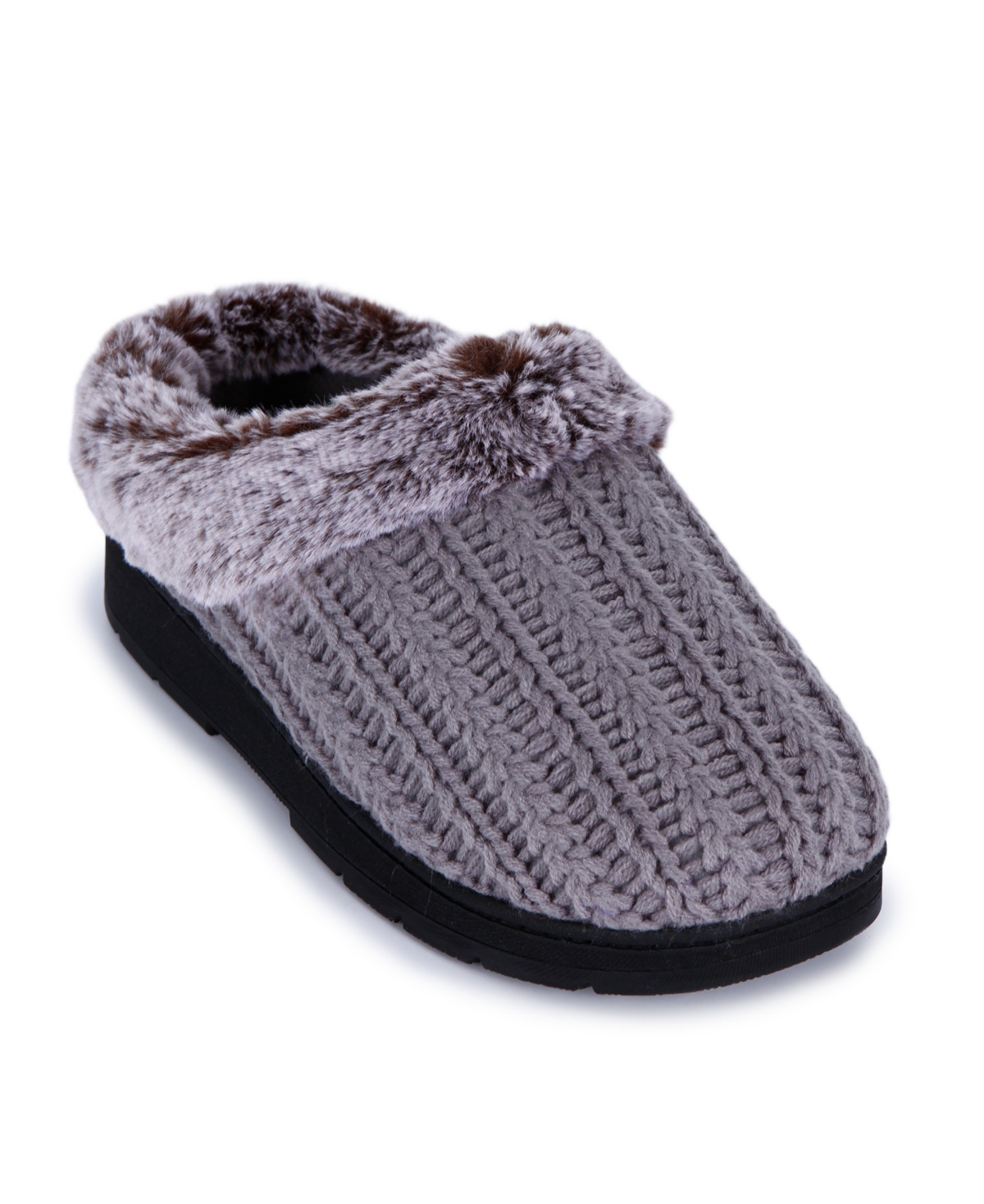 Isotoner Signature Cable-Knit Memory-Foam Clogs