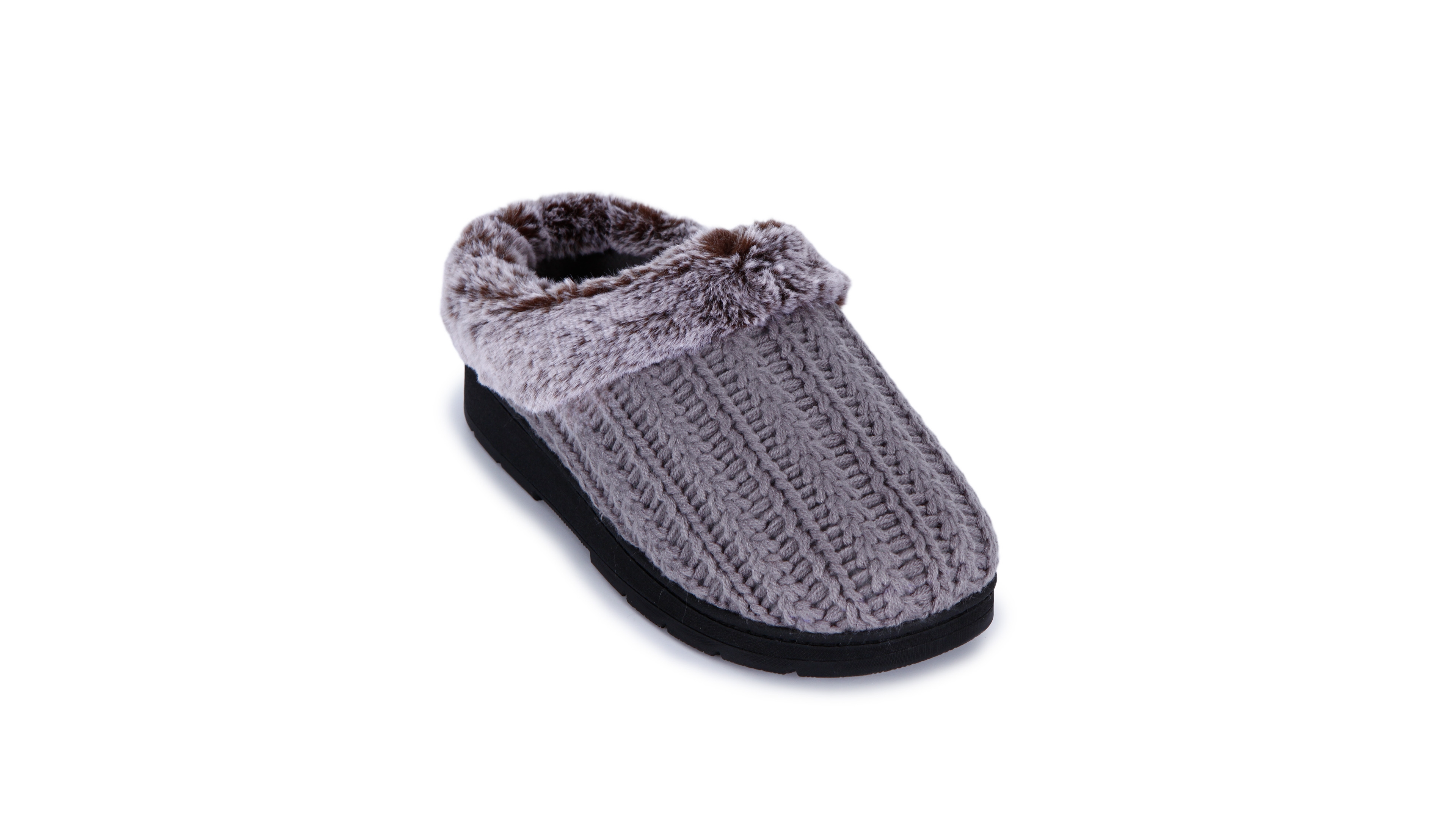 Isotoner Signature Cable-Knit Memory-Foam Clogs