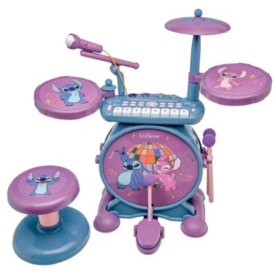 Light-Up 3-in-1 Electronic Drum Set with Keyboard, Microphone & Stool, K610D