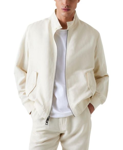 Мужская куртка GUESS Nolan Linen Harrington, цвет: Песочный