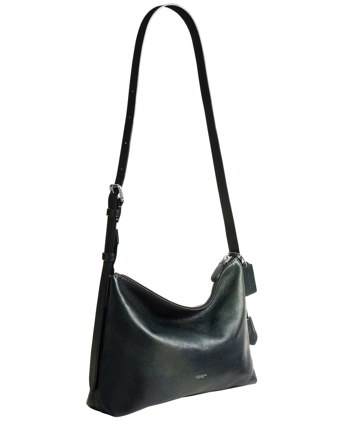 Мужская сумка Coach Mott Messenger 33 Two-Tone Leather Laptop-Compatible Messenger, цвет: Чёрный / Зелёный — фото 3