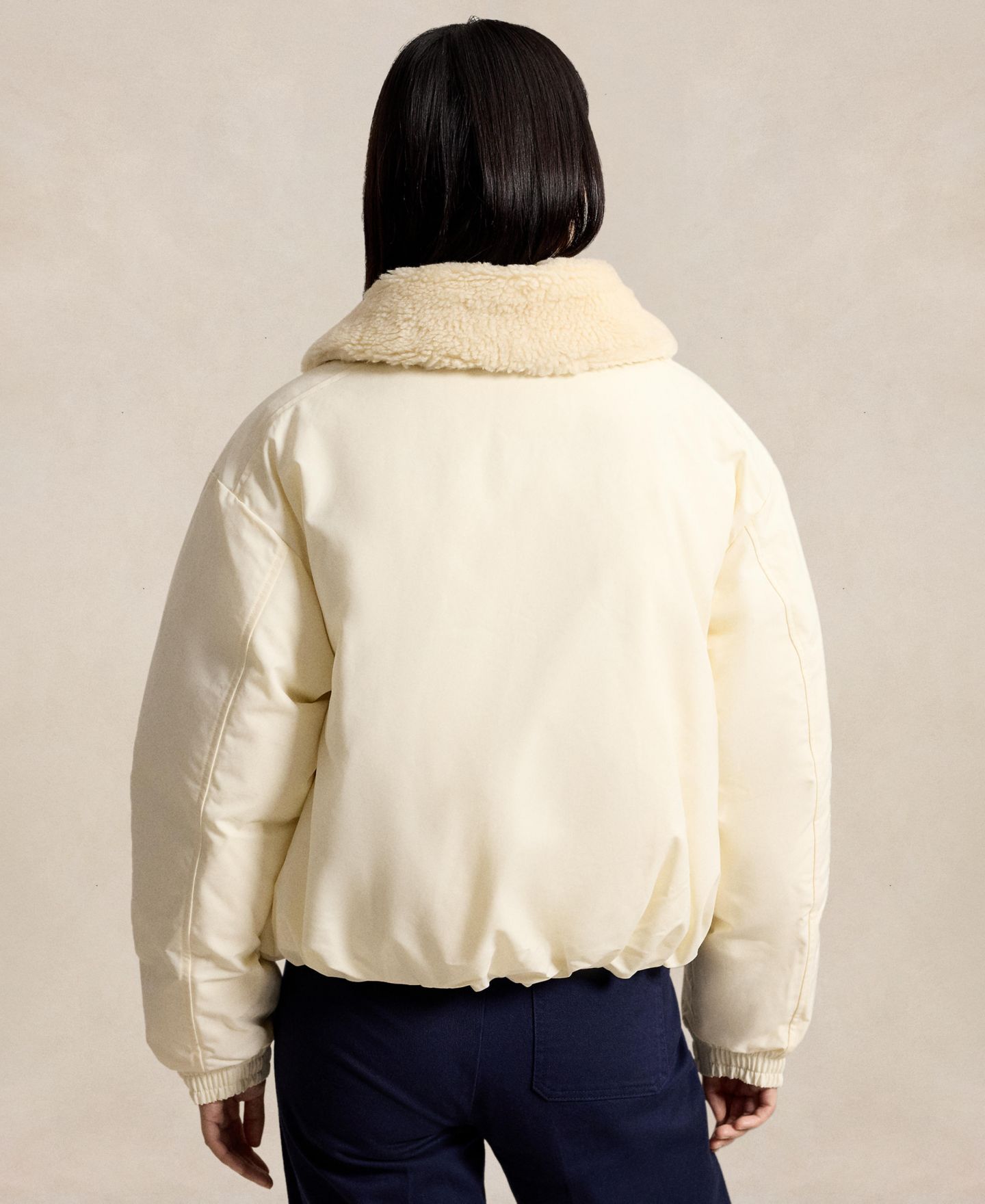 Женская куртка Polo Ralph Lauren Water-Resistant 750-Fill-Power Down High-Pile-Collar, цвет: Кремовый — фото 5